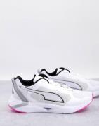 Puma - Minima - Hvide, sorte og pink sneakers