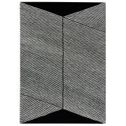 NJRD Rectangles uldtæppe sort 200x300 cm
