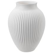 Knabstrup Keramik Knabstrup vase riflet 27 cm Hvid