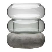 Muurla Bagel vase/fyrfadsstage 22 cm Grå
