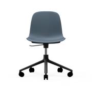 Normann Copenhagen Form chair drejestol, 5W kontorstol blå, sort alumi...