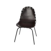 OX Denmarq Stretch stol læder mocca, sort understel