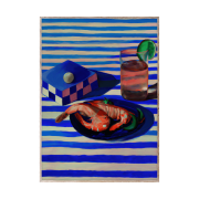 Paper Collective Shrimp & Stripes plakat 50x70 cm