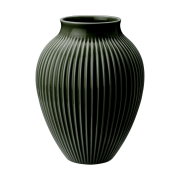 Knabstrup Keramik Knabstrup vase riflet 20 cm Dark green
