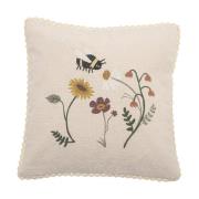 Bloomingville Tibbe pude 40x40 cm Nature floral
