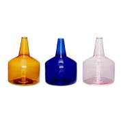 Hübsch Vase 3-pakning Glas-rav-blå-rosa
