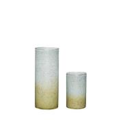 Hübsch Shimmer vase 2-pak Blå-glitter