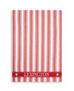 Lexington Icons Striped køkkenhåndklæde Waffle 50x70 cm Rød-hvid