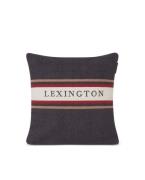 Lexington Striped Logo pudebetræk 50x50 cm Mørkegrå multi