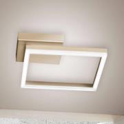 Bard LED-loftlampe, 27x27cm, mat guldfinish