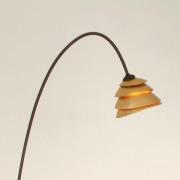 Graciøs SNAIL gulvlampe med 1 lys, jern brun og gu