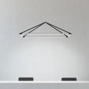 Grok Tubs LED-hængelampe i mat sort 120 x 80 cm