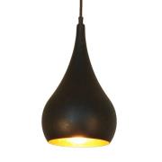 Menzel Solo hængelampe løgformet, brun-sort, 16 cm