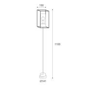 Cubic³ 3371 væglampe antik messing/klar