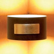 SMALL væglampe til hjørnemontering, rust/guld