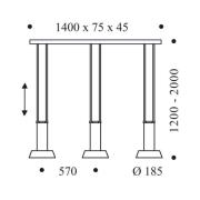 OLIGO Glance LED-hængelampe 3 lyskilder, kashmir