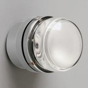 Oluce Fresnel - Væglampe med glaslinse IP44, grå
