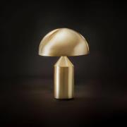 Oluce Atollo bordlampe, aluminium, Ø 25 cm, guld
