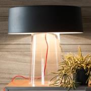 Prandina Glam bordlampe 48cm klar/skærm sort