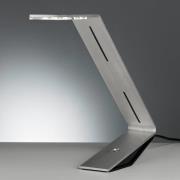 TECNOLUMEN Flad - LED-bordlampe, sølvgrå