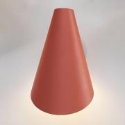 Vibia I.Cono 0720 væglampe, 28 cm, rød, brun