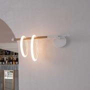 Ulaop LED-væglampe, to ringe, venstre, hvid
