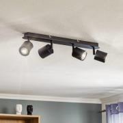 Loftspot Modo i metal, sort, 4 lyskilder