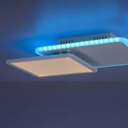 Arenda LED-loftlampe, kantet, RGB/CCT, kan drejes