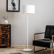 Roller gulvlampe, hvid/guld, højde 145 cm