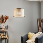 Jute&black hængelampe, naturbrun Ø40 cm 1 lyskilde