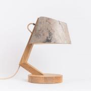 ALMUT 1411 bordlampe, buet Ø23 cm, sten