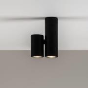 Milan Kronn loftspot, 2 lyskilder, sort