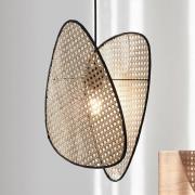 MARKET SET hængelampe Screen XS, 44,5 cm, natur, rattan