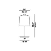 Luceplan Zile bordlampe, mat sort, højde 42 cm