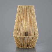 Bordlampe i reb lavet af papir, brun, Ø 20 cm