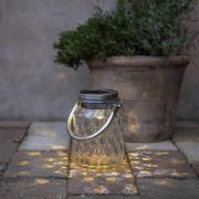 Pireus LED-solcelle-dekolampe af glas