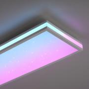 LED-loftslampe Mario, CCT, RGB, 100x25cm, hvid