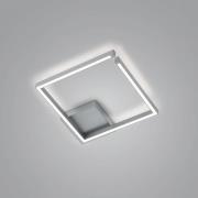Yoko LED-loftlampe, op/ned, kvadratisk, nikkel