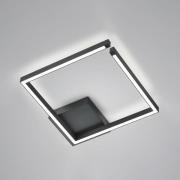 Yoko LED-loftlampe, op/ned, kvadratisk, sort