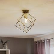 Loftlampe Alambre 1 lyskilde, guld/sort
