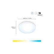 WiZ SuperSlim LED-loftslampe CCT Ø29cm hvid