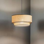 Hængelampe Boho jute & sort Ø45cm 1 lyskilde