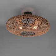 Hedda loftlampe af sisal og metal