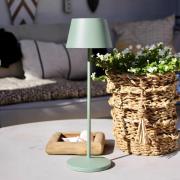 LOOM DESIGN LED genopladelig terrasselampe Modi grøn-grå 36 cm CCT