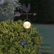 LED-solcellelampe Windy, viser vindretningen