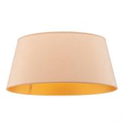Cone lampeskærm, højde 22,5 cm, ecru/guld