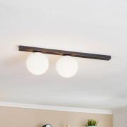 Loftlampe Fit, sort/opal, 2 lyskilder