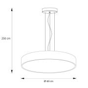 Arcchio Vanida LED-pendellampe, hvid, 60 cm