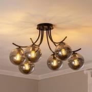 Boston loftlampe, sort/grafit, 6 lyskilder