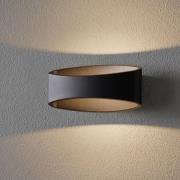 Trame LED-væglampe, oval form i sort